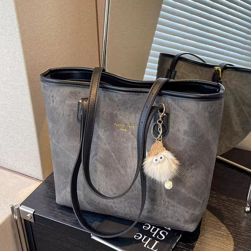 Bolsa Tote para Estudantes Universitários 2026 - Bolsa de Ombro Premium, Estilosa e Casual - Bolsa Feminina de Grande Capacidade