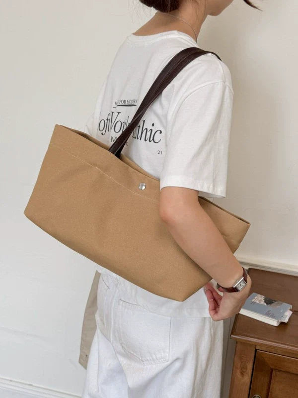 Bolsa feminina estilo "old money", modelo K, tipo sacola, grande capacidade, casual e fácil de combinar. Ideal para estudantes, bolsa tiracolo, bolsa de ombro para o trabalho.