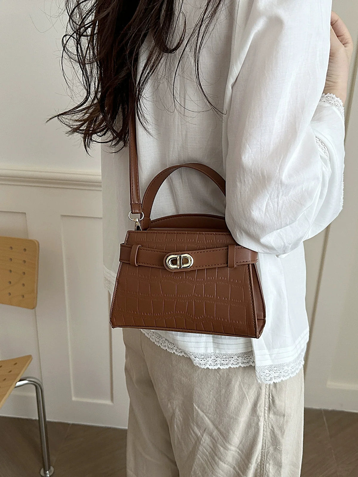 Bolsa da Moda Estilo Coreano - Nova Coleção Primavera 2026 Feminina - Design Exclusivo, Bolsa de Ombro e Transversal Chic