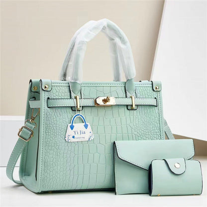 Bolsa de mão nova padrão de pedra bolsa para sogra cor pura design moderno exportação taizhou bolsa feminina bolsas transfronteiriças