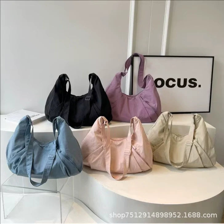 Bolsa Feminina Personalizada - Grande Capacidade, com Zíper, Bolsa de Ombro para o Trabalho - Produção em Pequena Escala, Impressão de Logotipo Disponível, Sacola Promocional para Brindes.