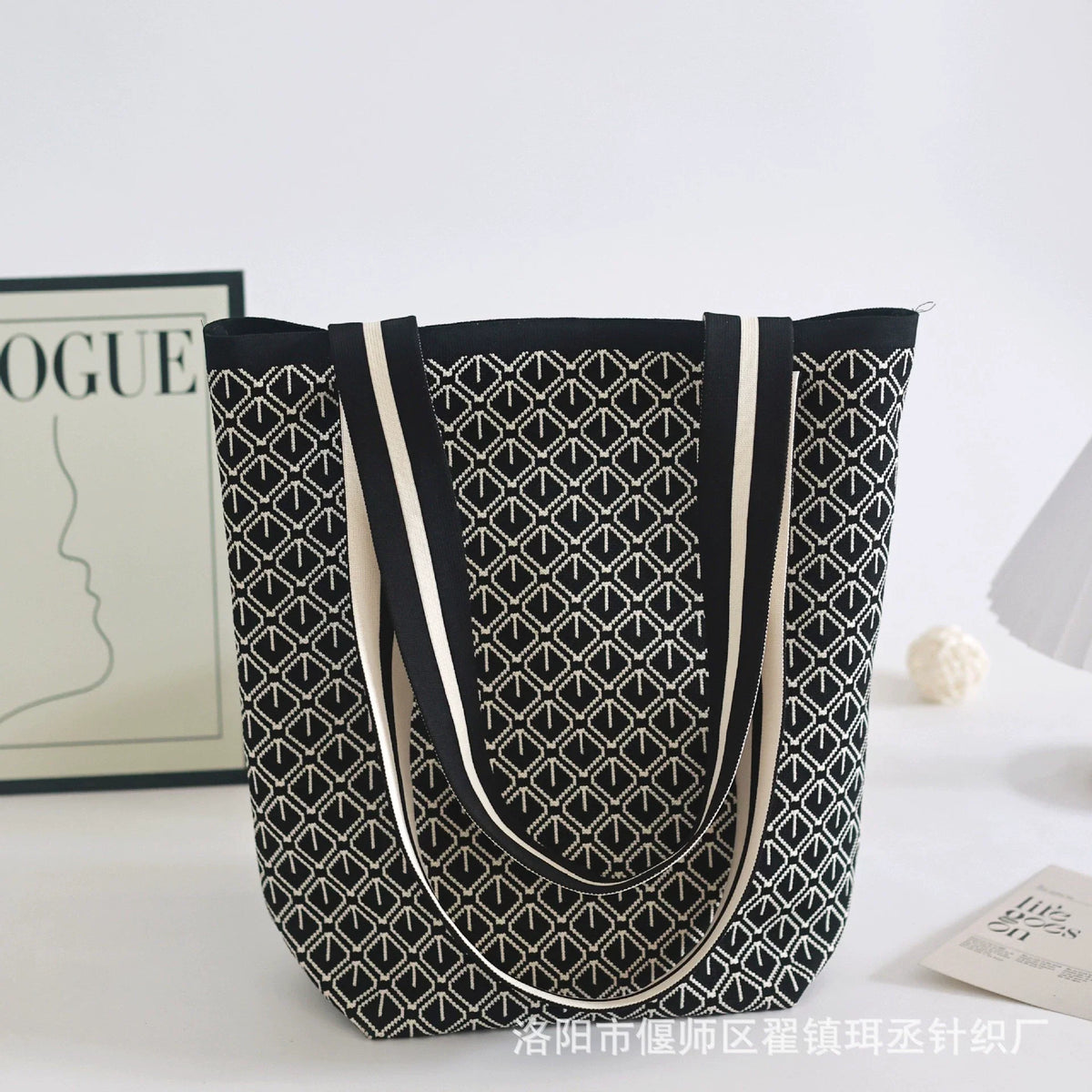 Bolsa de malha de grande capacidade bolsa de ombro feminina versátil moda crossbody bolsa balde bolsa de ombro