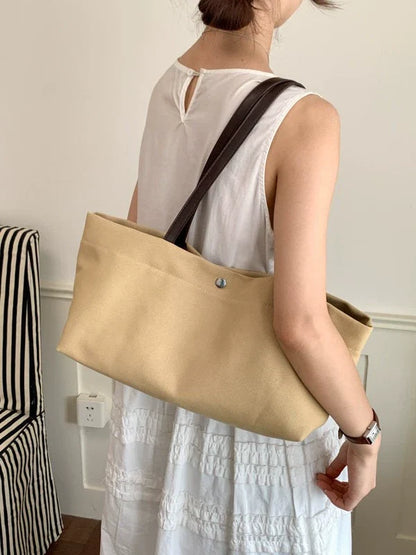 Bolsa feminina estilo "old money", modelo K, tipo sacola, grande capacidade, casual e fácil de combinar. Ideal para estudantes, bolsa tiracolo, bolsa de ombro para o trabalho.