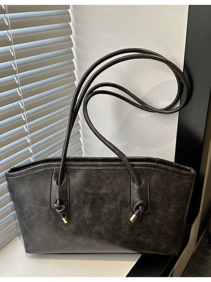 Bolsa Premium Vintage de Grande Capacidade para Mulheres - Nova Bolsa de Ombro e Sacola para o Trabalho Outono/Inverno 2026.