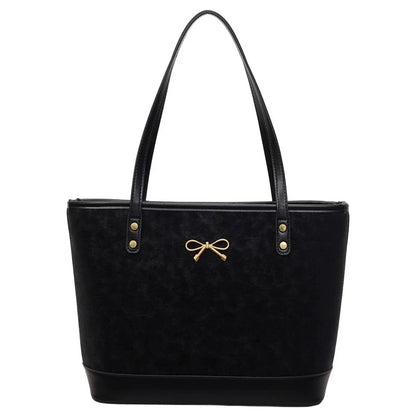 Bolsa de Ombro Retrô de Grande Capacidade Feminina Outono/Inverno 2025, Nova Coleção, Moda Casual, Bolsa de Ombro de Nicho, Bolsa Tote para Trabalho