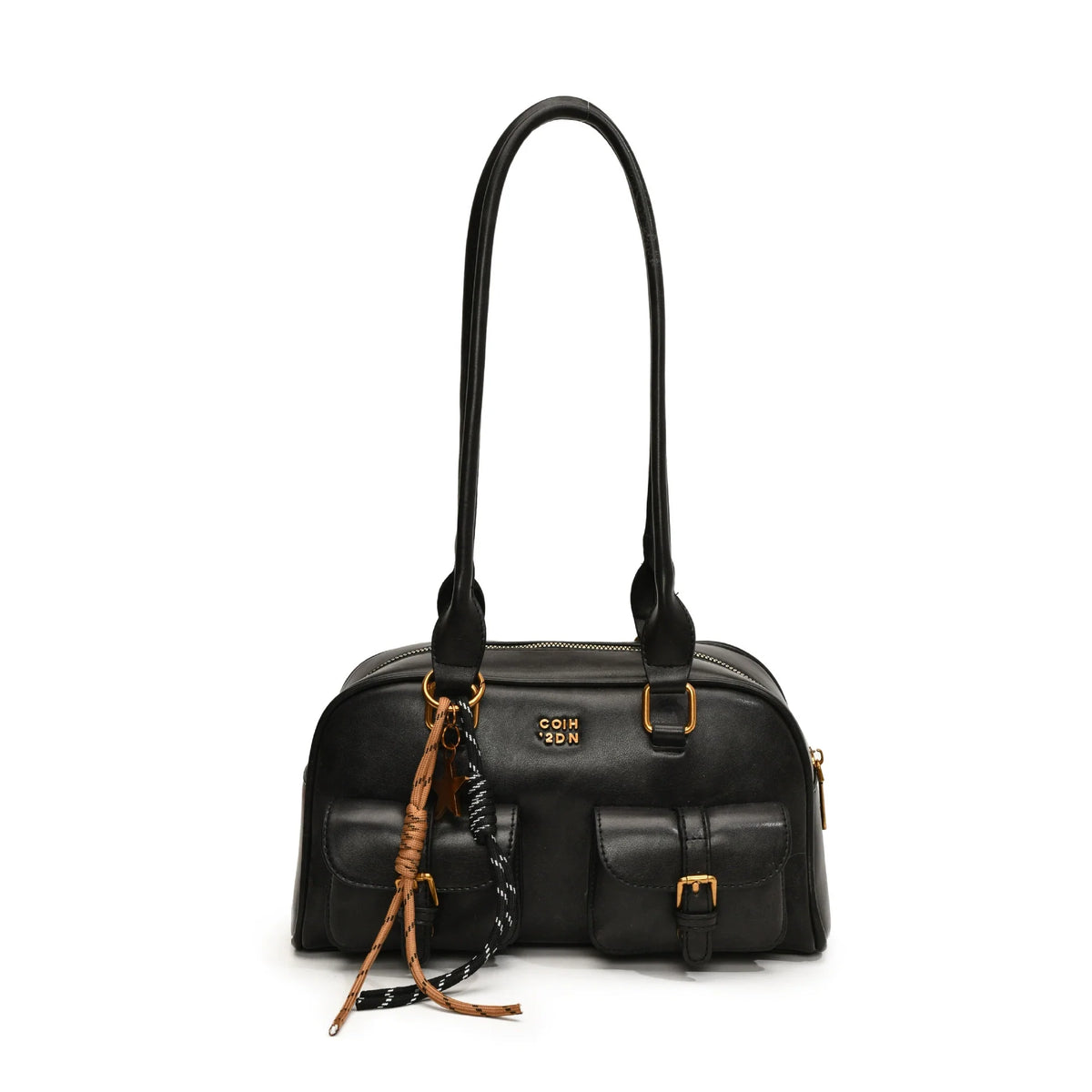Calça retrô de alta qualidade com vários bolsos e bolsa de grande capacidade para mulheres, estilo novo de 2024, bolsa de boliche, bolsa de ombro único, bolsa de axila para outono e inverno.