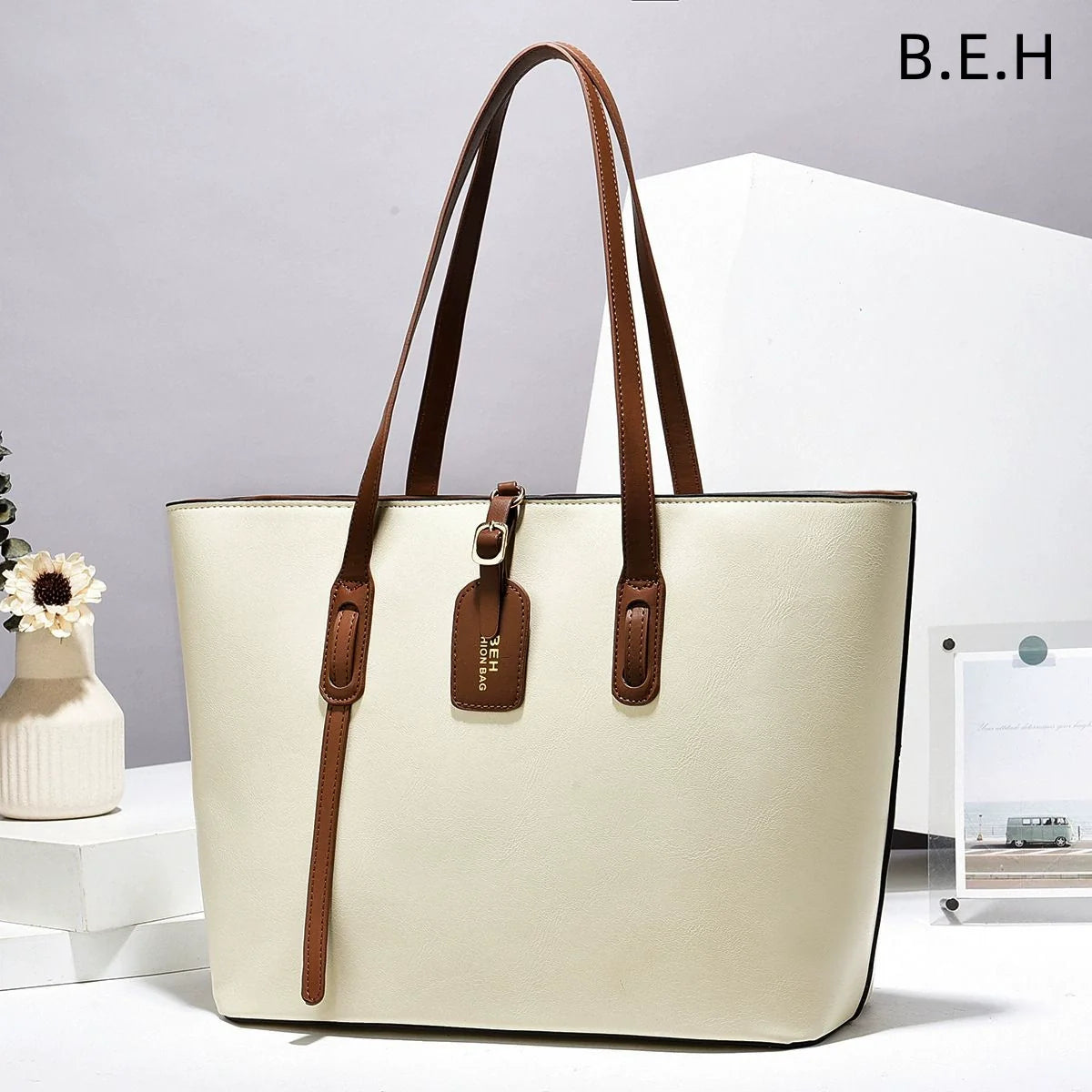 Bolsa tote com estampa de couro de vaca, bolsa feminina Taizhou, bolsa transversal de ombro único, bolsa texturizada BEHtotebags