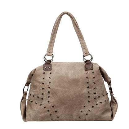 Bolsa de Ombro com Rebites da Nova Moda 2026, Bolsa Tote de Grande Capacidade, Bolsa de Mão Feminina Casual Versátil de Alta Qualidade para o Dia a Dia