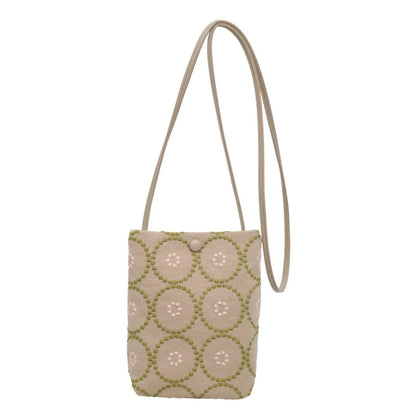Bolsa bordada de estilo étnico transfronteiriço para mulheres 2026. Nova coleção. Retrô. Mais fácil de combinar. Bolsa para celular. Estilo nicho. Bolsa de ombro transversal casual.