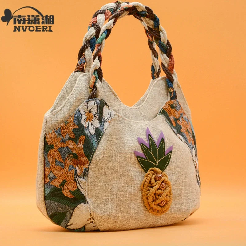 Bolsa de mão projetada, bolsa de mão tecida, bolsa pequena literária, bolsa de mão, bolsa de tecido, bolsa casual, bolsa leve para mulheres.