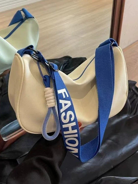 Bolsa Casual Feminina Popular 2026: Bolsa Transversal de Ombro Grande Capacidade Estilo Coreano Moderna e Versátil