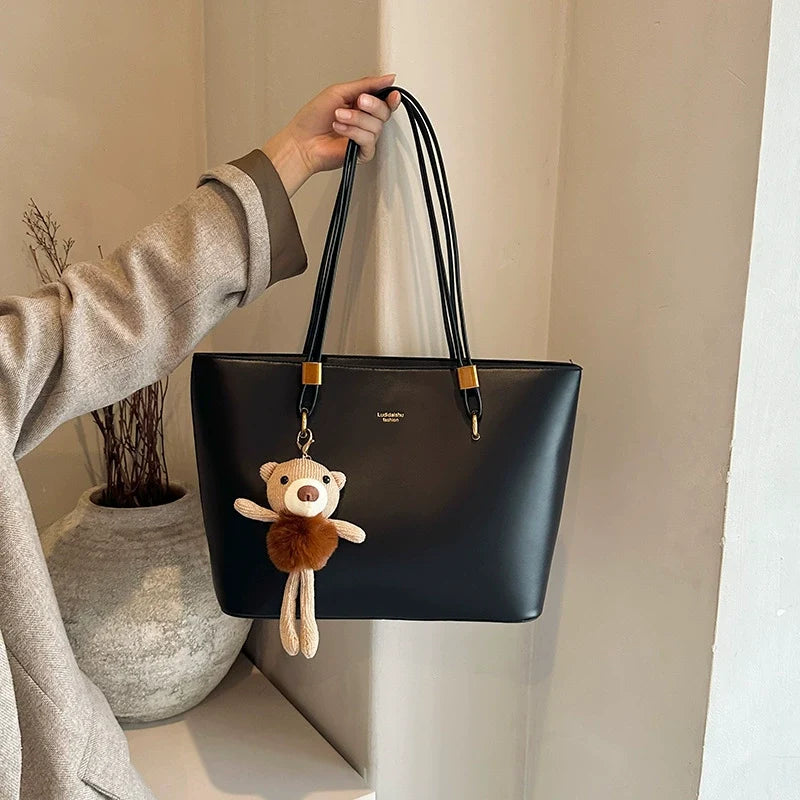 Bolsa Vintage de Alta Qualidade para Mulheres 2026 Nova Bolsa de Ombro de Grande Capacidade, Bolsa de Compras Fashion e Única