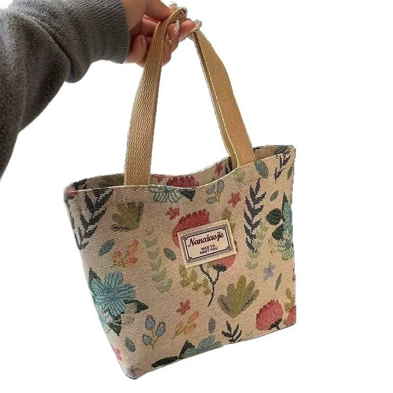 Bolsa de Ombro Feminina Estilo Nicho de Grande Capacidade 2025 Nova Coleção Bolsa de Lona Sacola Clássica Bolsa de Trabalho Bolsa Tote para Roupas