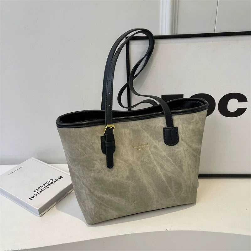 Bolsa Tote para Estudantes Universitários 2026 - Bolsa de Ombro Premium, Estilosa e Casual - Bolsa Feminina de Grande Capacidade