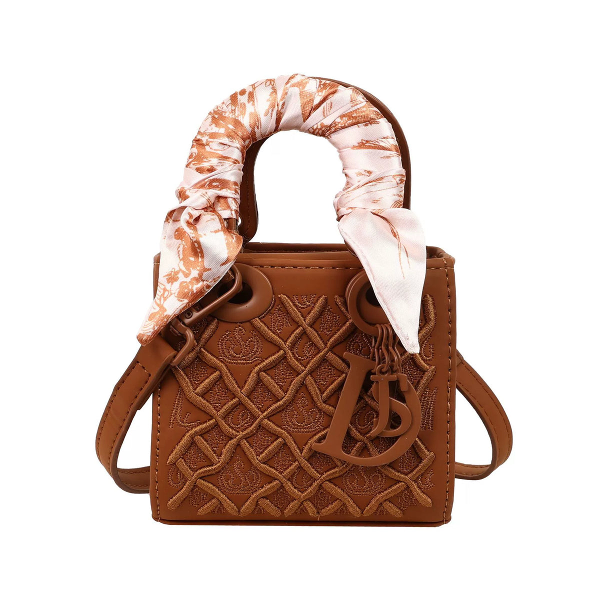 Bolsa Princesa Diana com Bordado Pesado, Nova Moda, Bolsa de Seda, Bolsa de Ombro de Alta Qualidade para Mulheres