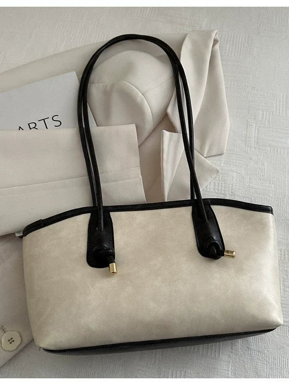 Bolsa Premium Vintage de Grande Capacidade para Mulheres - Nova Bolsa de Ombro e Sacola para o Trabalho Outono/Inverno 2026.