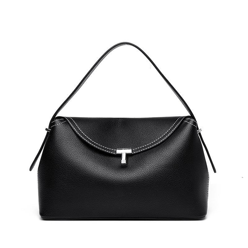 Bolsa transversal de luxo, bolsa de moda de nicho, bolsa retrô simples tipo almofada, bolsa transversal de alta capacidade para mulheres