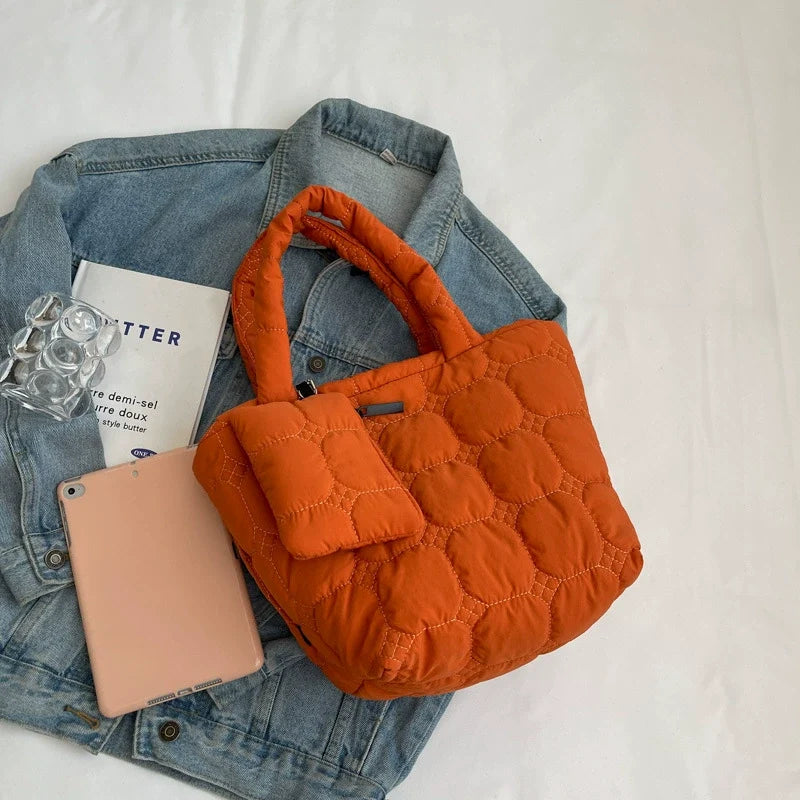 Bolsa tote casual e moderna de grande capacidade, nova bolsa de estilo coreano para mulheres, bolsa de ombro simples e elegante.