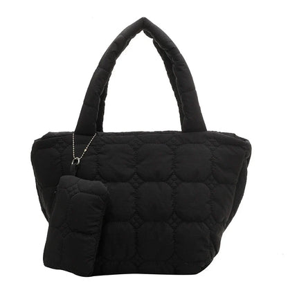 Bolsa tote casual e moderna de grande capacidade, nova bolsa de estilo coreano para mulheres, bolsa de ombro simples e elegante.
