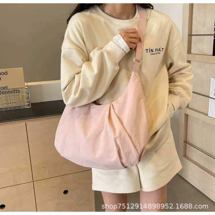 Bolsa Feminina Personalizada - Grande Capacidade, com Zíper, Bolsa de Ombro para o Trabalho - Produção em Pequena Escala, Impressão de Logotipo Disponível, Sacola Promocional para Brindes.