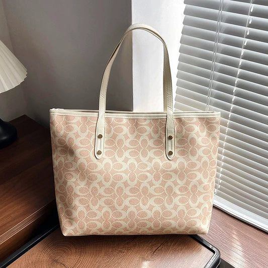 Sacola de grande capacidade para mulheres Roupas de trabalhoClasse de senso de classe Roupas de trabalhoBolsa estilo nichoSenso de design bolsa de ombro cesta de vegetais