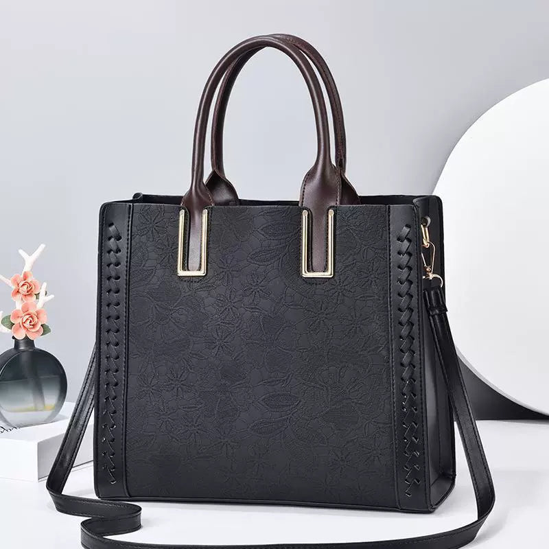 Nova Bolsa Feminina Texturizada - Transversal, de Ombro e de Mão Moderna e Versátil - Clássica, Elegante e Estilosa - Modelo 26005