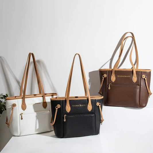 Bolsa de compras clássica de fábrica de fornecimento de comércio exterior, bolsa tote com borda de óleo, bolsa grande multicolorida para mamãe, bolsa de ombro de grande capacidade para mulheres.