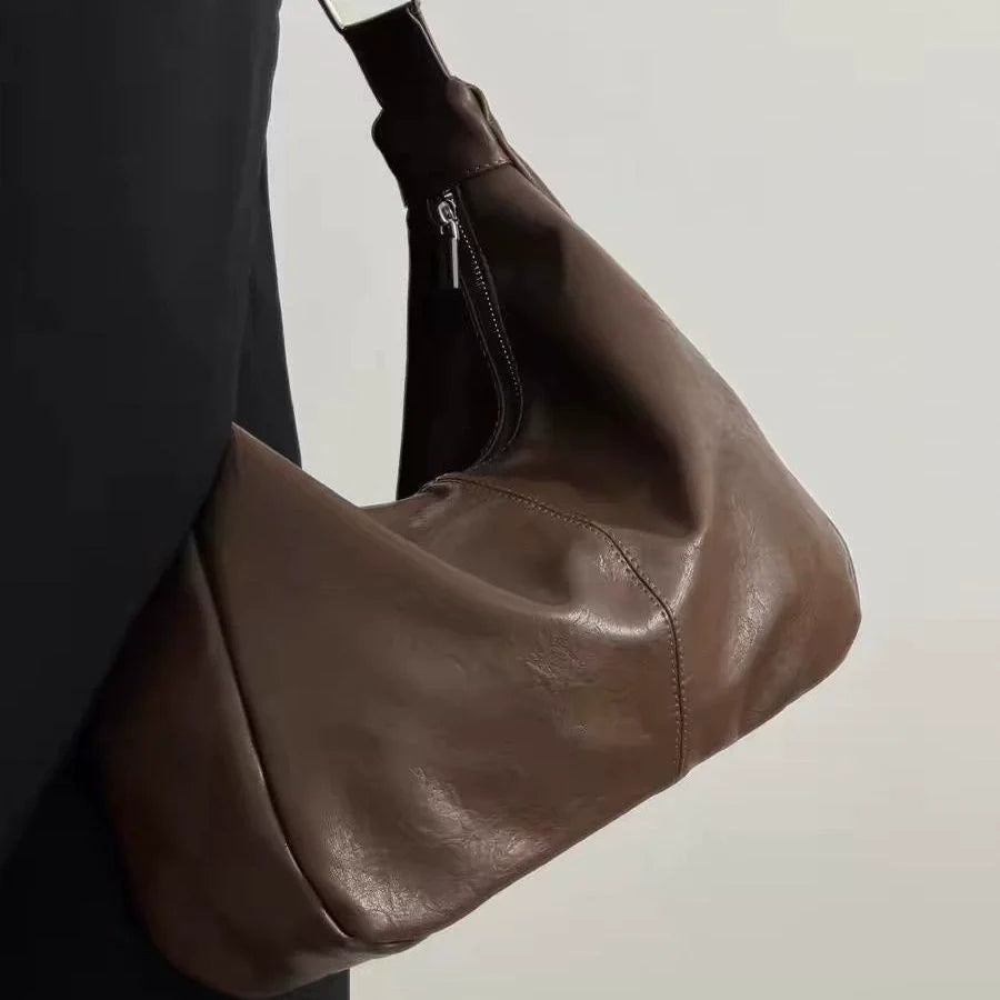 Bolsa feminina de ombro estilo K para outono e inverno, fácil de combinar, bolsa tiracolo, grande capacidade, bolsa tote para estudantes, estilo casual, ideal para viagens casuais.