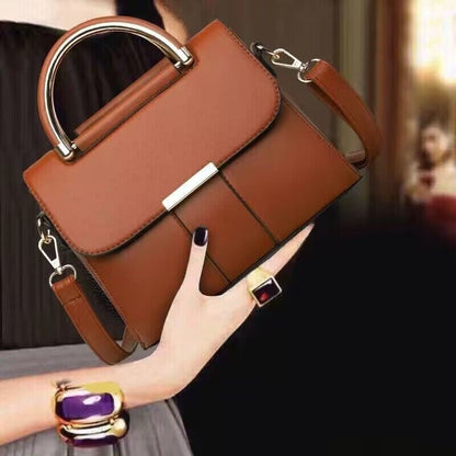 Bolsa de textura de couro genuíno para mulheres, nova bolsa de ombro versátil crossbody, bolsa de moda feminina de cor sólida, simples e moderna de grande capacidade