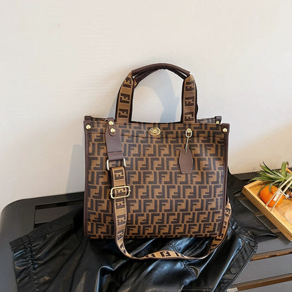 Bolsa Feminina Elegante de Moda Transfronteiriça Grande Capacidade Transversal Nova 2026 Popular Bolsa de Ombro Satchel Tote Feminina
