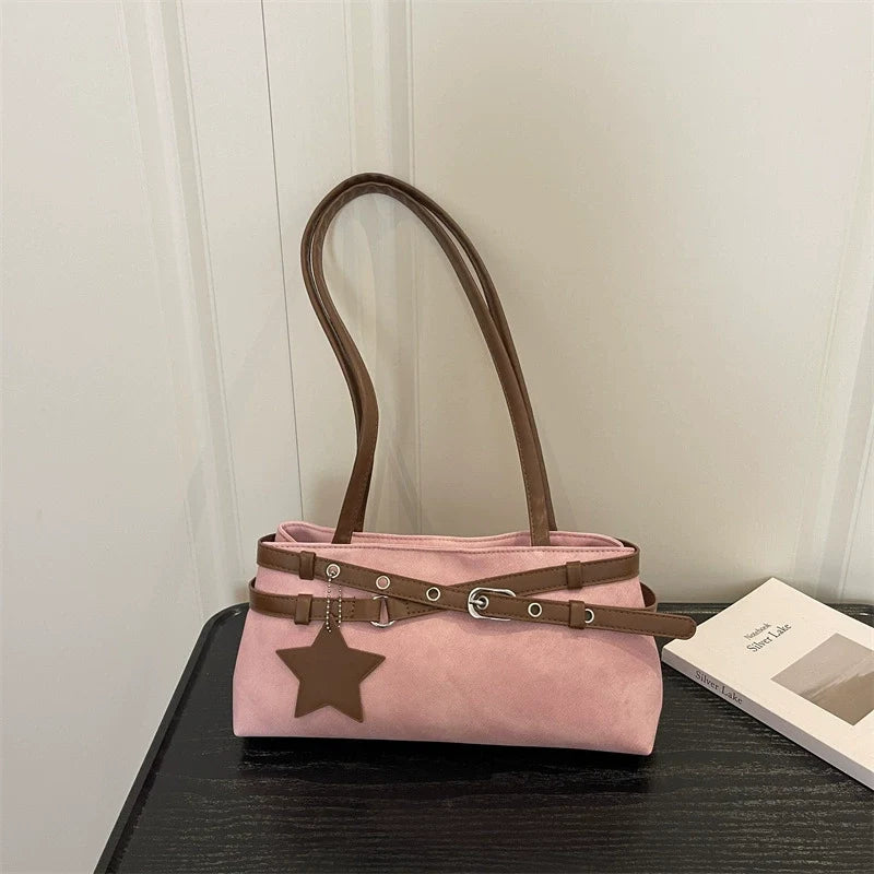 Bolsas femininas para comércio exterior transfronteiriço, nova bolsa de ombro colorida e moderna para o verão de 2026, bolsa de ombro versátil e de nicho, bolsa de mão.