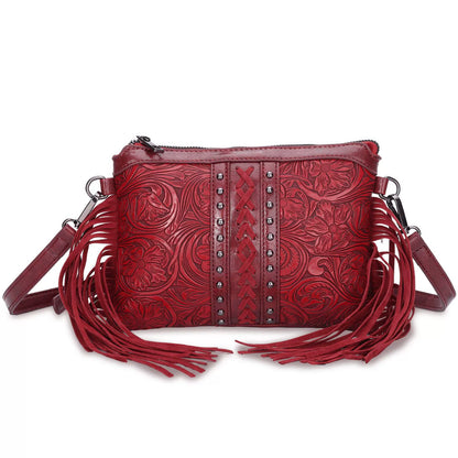 Bolsa Boêmia de Estilo Novo com Franjas, Bolsa Transversal, Bolsa de Ombro, Bolsa de Alta Quality, Bolsa Feminina em Couro PU Impresso