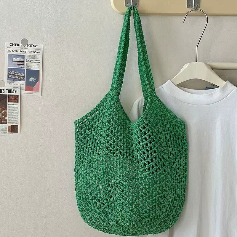 Bolsa Tote de Grande Capacidade, Bolsa de Palha, Bolsa de Ombro de Verão, Bolsa de Palha Feminina Feita à Mão, Nova Bolsa de Praia para Férias