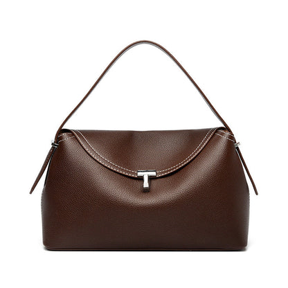 Bolsa transversal de luxo, bolsa de moda de nicho, bolsa retrô simples tipo almofada, bolsa transversal de alta capacidade para mulheres