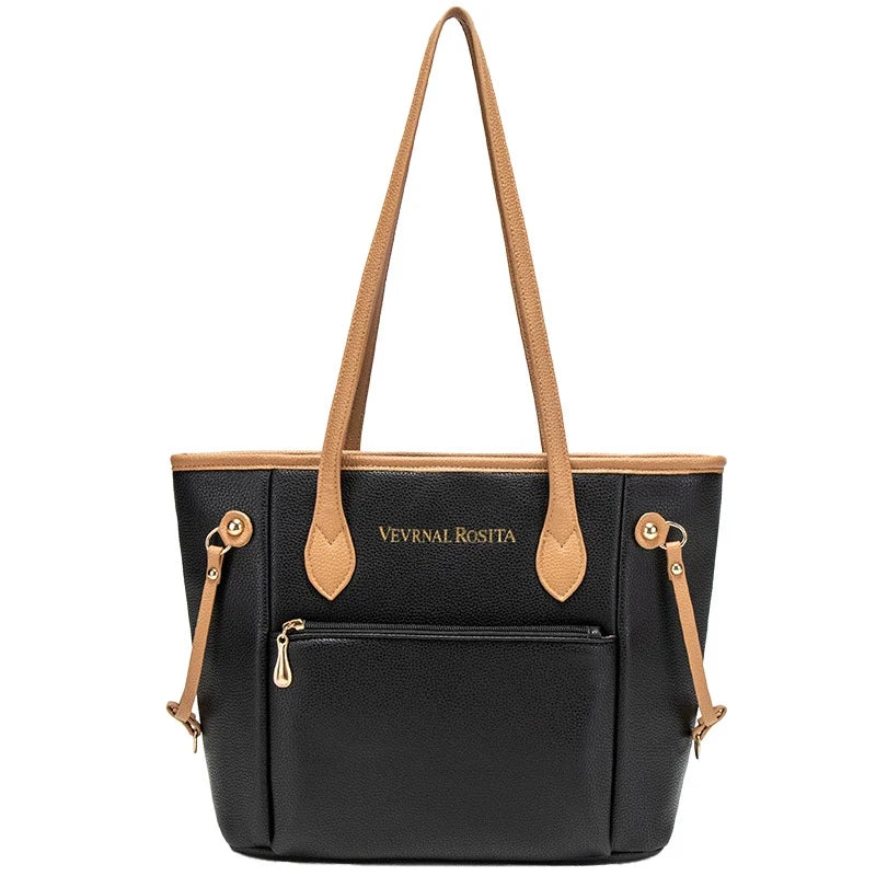 Bolsa de compras clássica de fábrica de fornecimento de comércio exterior, bolsa tote com borda de óleo, bolsa grande multicolorida para mamãe, bolsa de ombro de grande capacidade para mulheres.