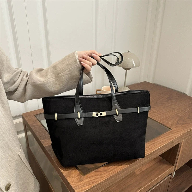 Bolsa Tote Retrô Moderna de Grande Capacidade - Bolsa de Ombro Feminina Estampada com Leopardo, Chique, Única, Casual, Versátil e de Nicho