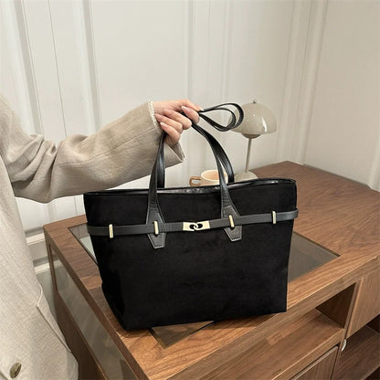 Bolsa Tote Retrô Moderna de Grande Capacidade - Bolsa de Ombro Feminina Estampada com Leopardo, Chique, Única, Casual, Versátil e de Nicho