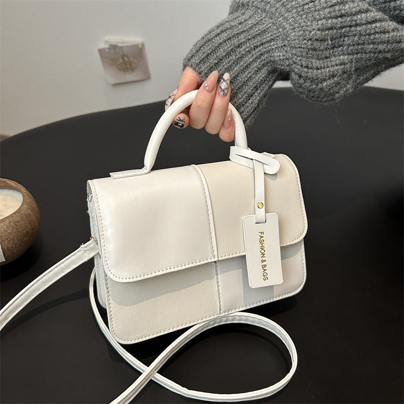 Bolsa pequena de design de nicho para mulheres 2024 inverno nova moda bolsa quadrada pequena de alto valor bolsa de ombro.