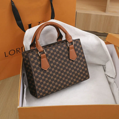 Nova Bolsa Feminina Elegante e Moderna 2026, Bolsa com Estampa Vintage, Versátil, de Ombro e Transversal de Alta Qualidade.