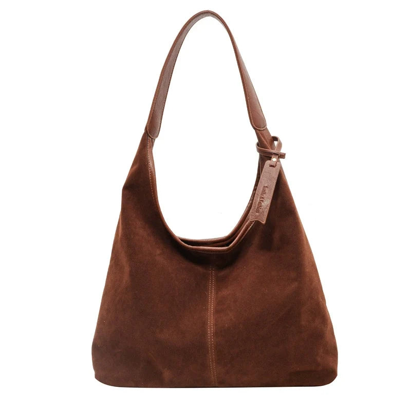 Bolsa de ombro versátil e de grande capacidade para mulheres, estilo retrô casual, para o dia a dia, 2024.