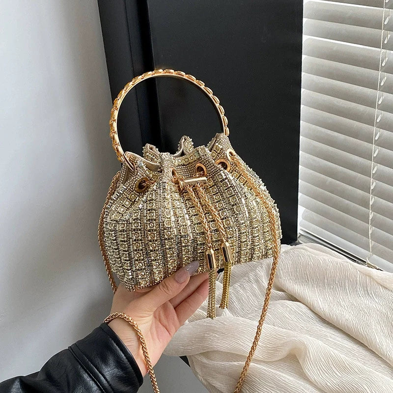 Moda na moda bolsa feminina na moda mais fácil para combinar bolsa de corrente diamante bolsa de noite cross-border crossbody bolsa de ombro bolsa feminina