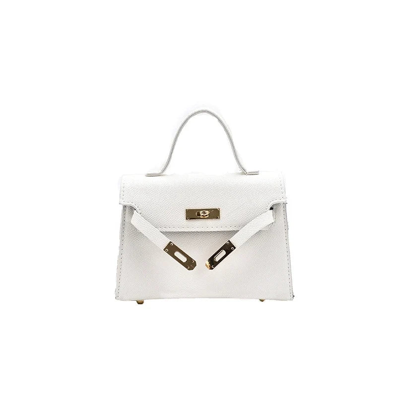 Nova Bolsa Feminina Versátil 2026: Bolsa Retrô Kelly de Ombro Único Transversal Pequena Quadrada – Atacado