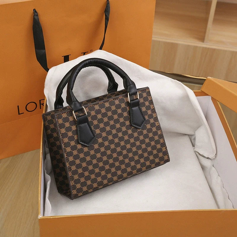 Nova Bolsa Feminina Elegante e Moderna 2026, Bolsa com Estampa Vintage, Versátil, de Ombro e Transversal de Alta Qualidade.