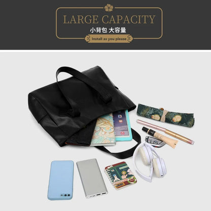 Bolsa grande feminina 2026, estilo K da moda. Mais fácil de combinar, bolsa tote de grande capacidade, bolsa de ombro, bolsa tiracolo, espelho, grande capacidade de armazenamento.