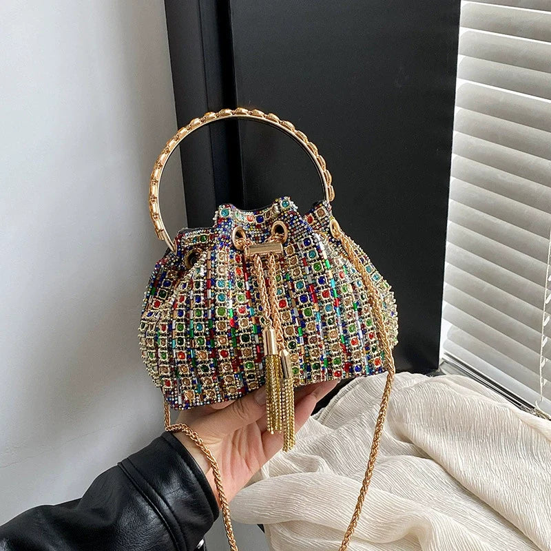 Moda na moda bolsa feminina na moda mais fácil para combinar bolsa de corrente diamante bolsa de noite cross-border crossbody bolsa de ombro bolsa feminina