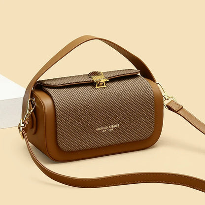 Bolsa de atacado 2025 nova moda bolsa quadrada pequena de alta qualidade bolsa transversal de ombro feminina primavera e verão bolsa transversal texturizada