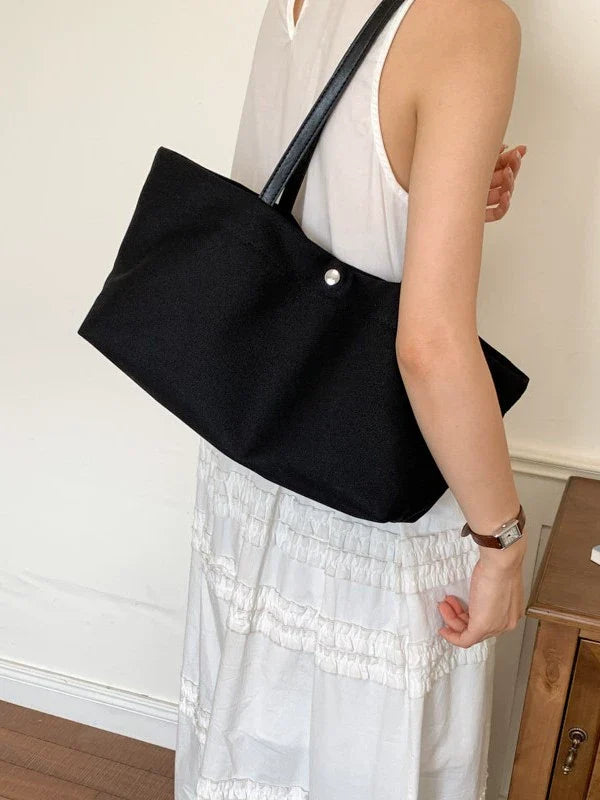 Bolsa feminina estilo "old money", modelo K, tipo sacola, grande capacidade, casual e fácil de combinar. Ideal para estudantes, bolsa tiracolo, bolsa de ombro para o trabalho.