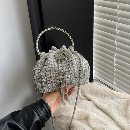 Moda na moda bolsa feminina na moda mais fácil para combinar bolsa de corrente diamante bolsa de noite cross-border crossbody bolsa de ombro bolsa feminina