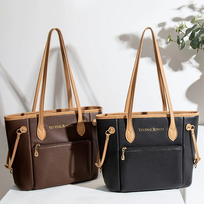 Bolsa de compras clássica de fábrica de fornecimento de comércio exterior, bolsa tote com borda de óleo, bolsa grande multicolorida para mamãe, bolsa de ombro de grande capacidade para mulheres.