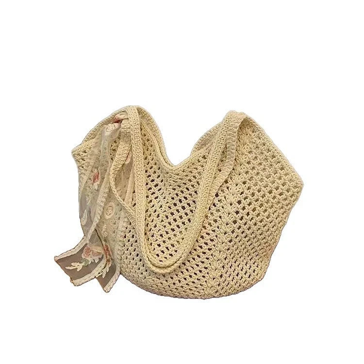 Bolsa Tote de Grande Capacidade, Bolsa de Palha, Bolsa de Ombro de Verão, Bolsa de Palha Feminina Feita à Mão, Nova Bolsa de Praia para Férias